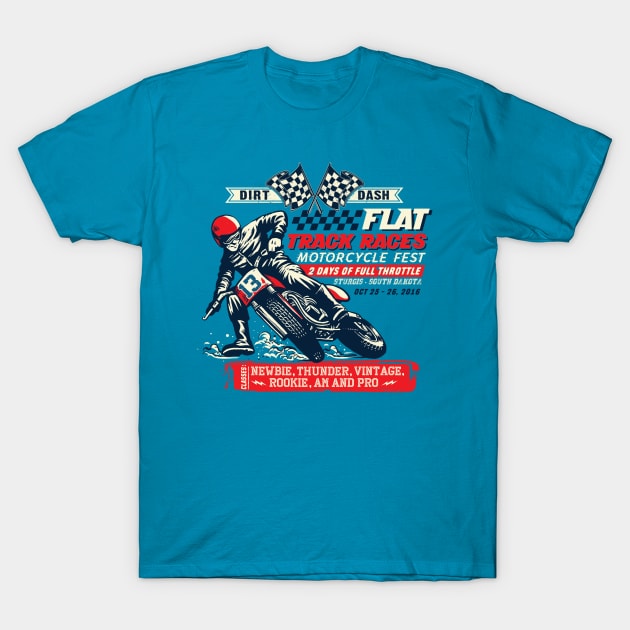 Dirt Dash Moto T-Shirt by spicoli13